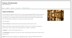 Desktop Screenshot of genresofliterature.com