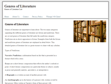 Tablet Screenshot of genresofliterature.com